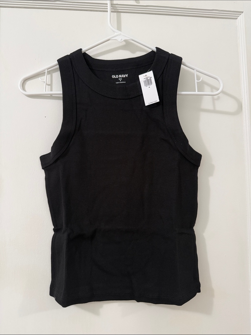 Old Navy Black Ribbed Crewneck Tank Top